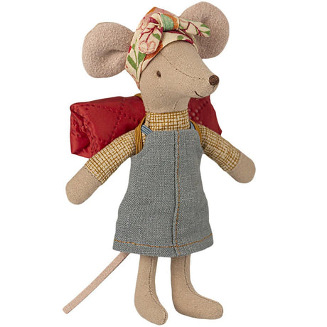 Maileg: myszka podróżniczka Hiker Mouse Big Sister 13 cm - Noski Noski