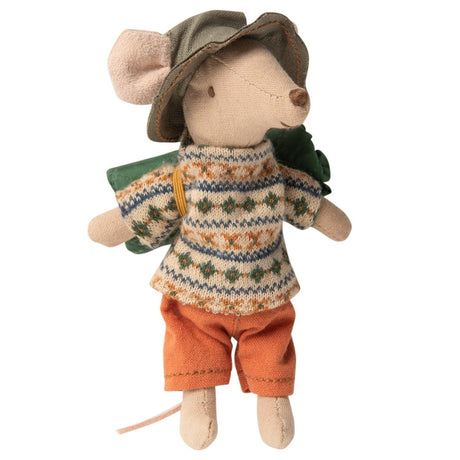 Maileg: myszka podróżnik Hiker Mouse Big Brother 13 cm - Noski Noski