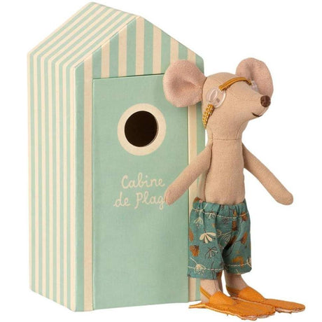 Maileg: myszka starszy brat Big Brother in Cabin de Plage 13 cm - Noski Noski