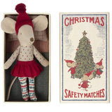 Maileg: myszka świąteczna w pudełku Christmas Mouse in Box Big Sister - Noski Noski