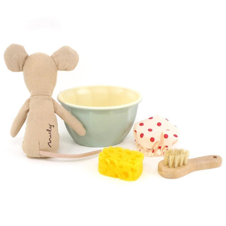 Maileg: myszka w kąpieli Mouse Spa & Wellness Big Sister 13 cm - Noski Noski