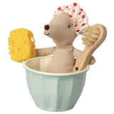 Maileg: myszka w kąpieli Mouse Spa & Wellness Big Sister 13 cm - Noski Noski