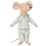 Maileg: myszka w piżamie w pudełku Mouse in Matchbox Big Brother 12 cm - Noski Noski