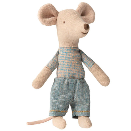 Maileg: myszka w pudełku Mouse in Matchbox Small Brother 10 cm - Noski Noski
