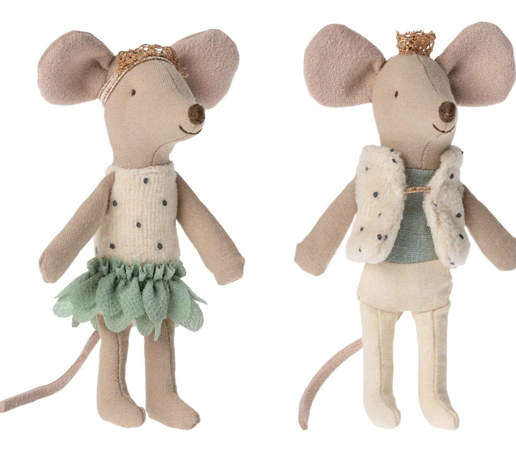 Maileg: myszki bliźniaki w pudełku Royal Twins Mice in Matchbox 11 cm - Noski Noski