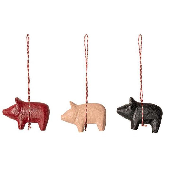 Maileg: ozdoba choinkowa świnka Wooden Pig Ornament 1 szt. - Noski Noski