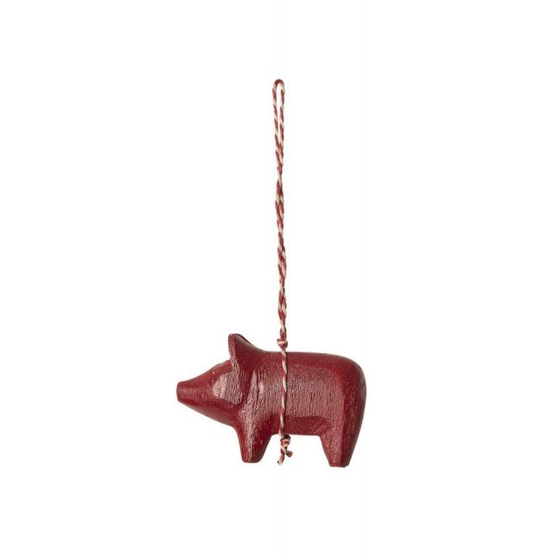 Maileg: ozdoba choinkowa świnka Wooden Pig Ornament 1 szt. - Noski Noski