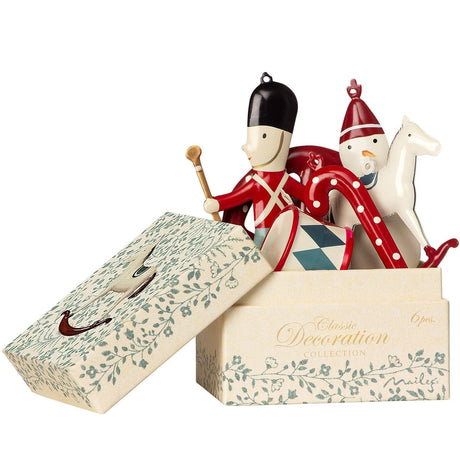 Maileg: ozdoby choinkowe w pudełku Classic Decorations 6 szt. - Noski Noski