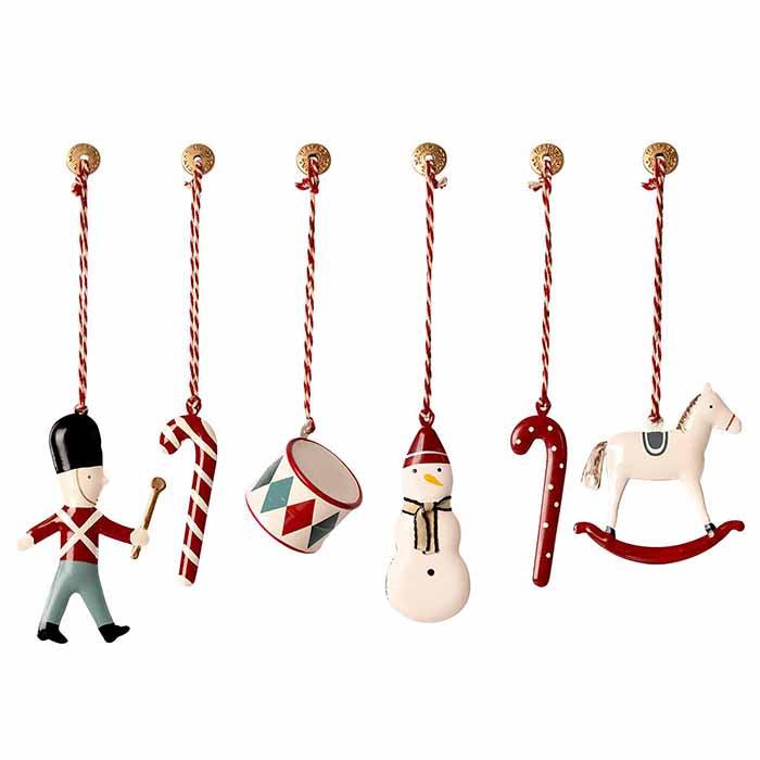 Maileg: ozdoby choinkowe w pudełku Classic Decorations 6 szt. - Noski Noski