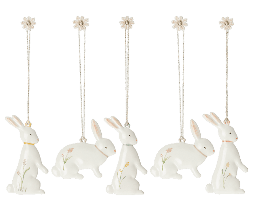 Maileg: ozdoby wielkanocne Easter Bunny Ornaments 5 szt. - Noski Noski