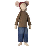 Maileg: przytulanka myszka motocyklista Racer Mega Mouse 70 cm - Noski Noski