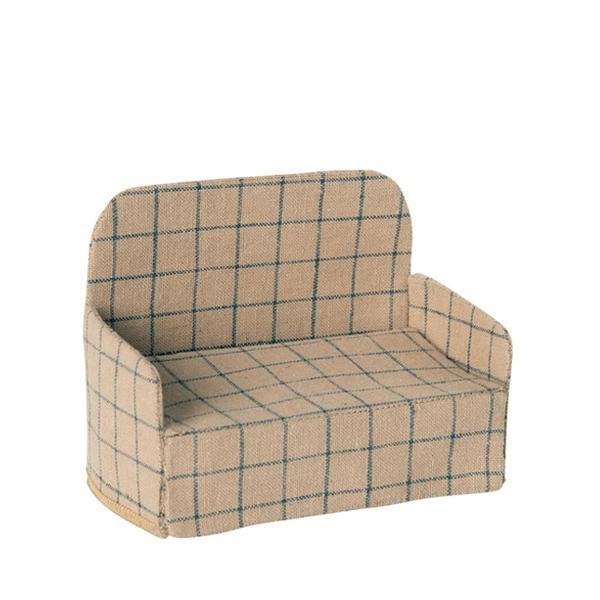 Maileg: sofa dla myszek w kratę Couch - Noski Noski
