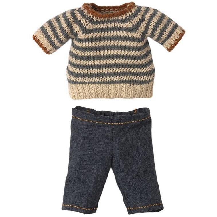 Maileg: ubranko dla misia Blouse & Pants For Teddy Dad - Noski Noski