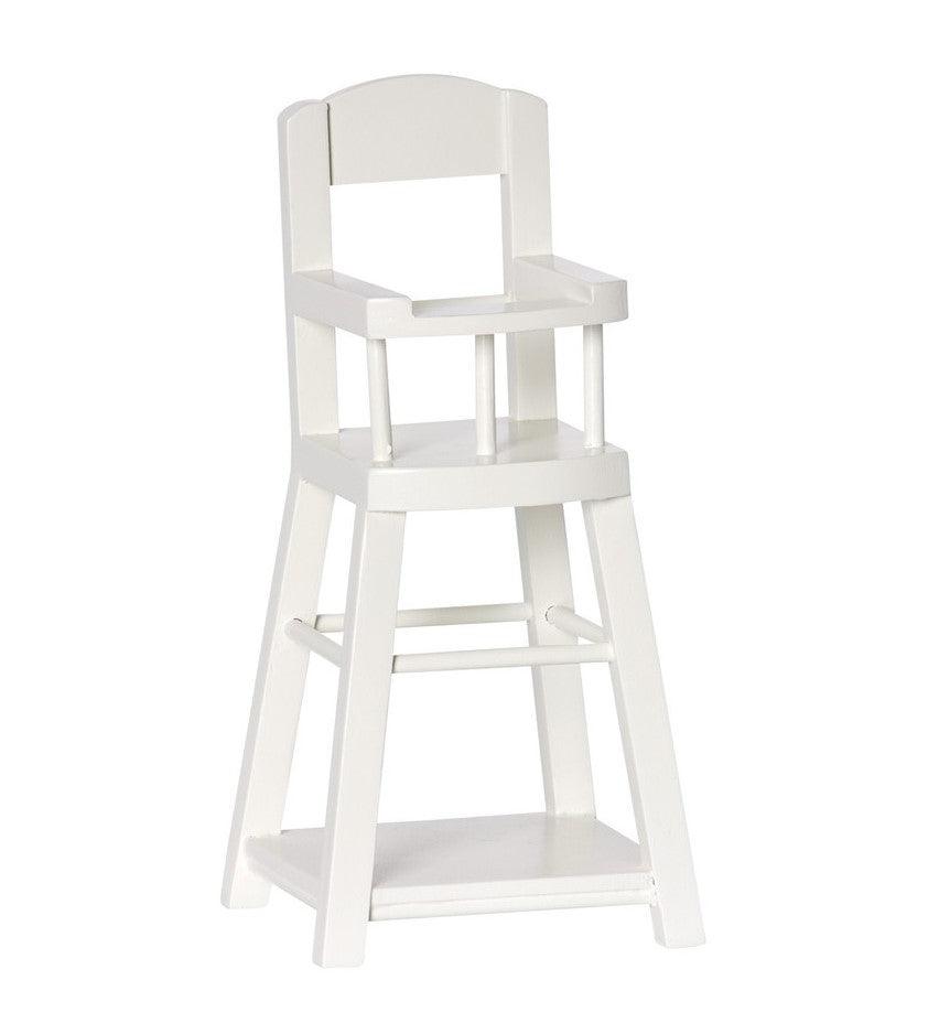 Maileg: wysokie krzesełko White High Chair - Noski Noski