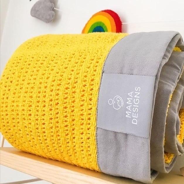 Mama Designs: ażurowy tkany kocyk Cellular Blanket - Noski Noski