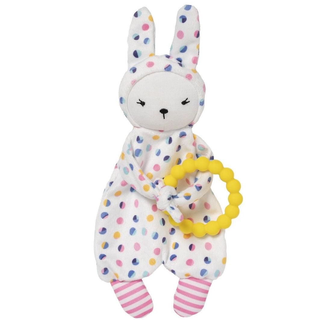 Manhattan Toy: doudou kocyk z gryzakiem króliczek Baby Blossom - Noski Noski