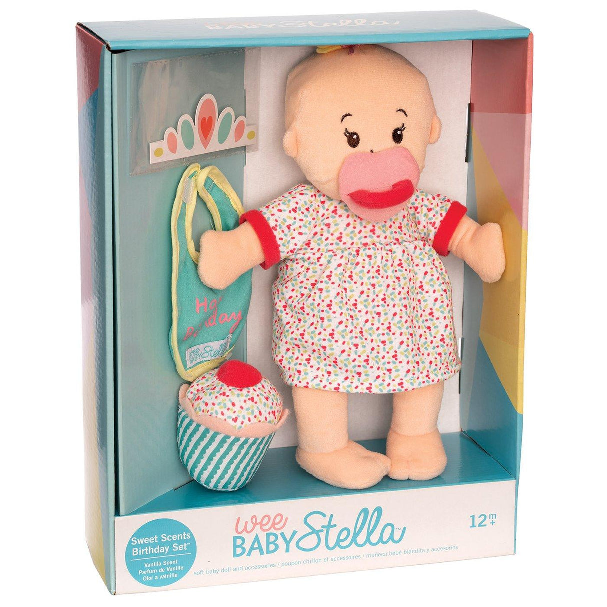 Manhattan Toy: pluszowa lalka pachnąca zestaw urodzinowy Wee Baby Stella - Noski Noski