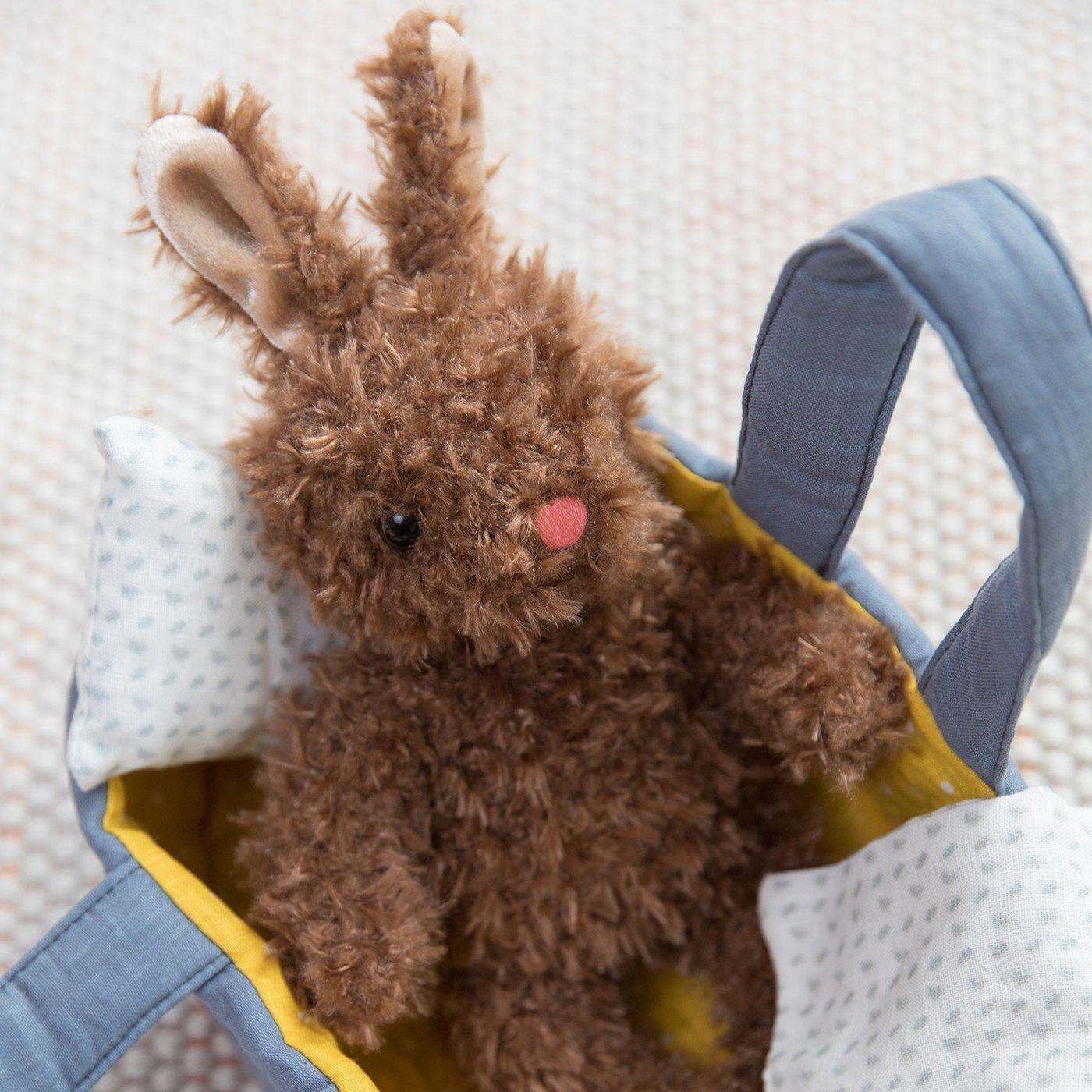 Manhattan Toy: przytulanka króliczek w nosidełku Moppettes Beau Bunny - Noski Noski