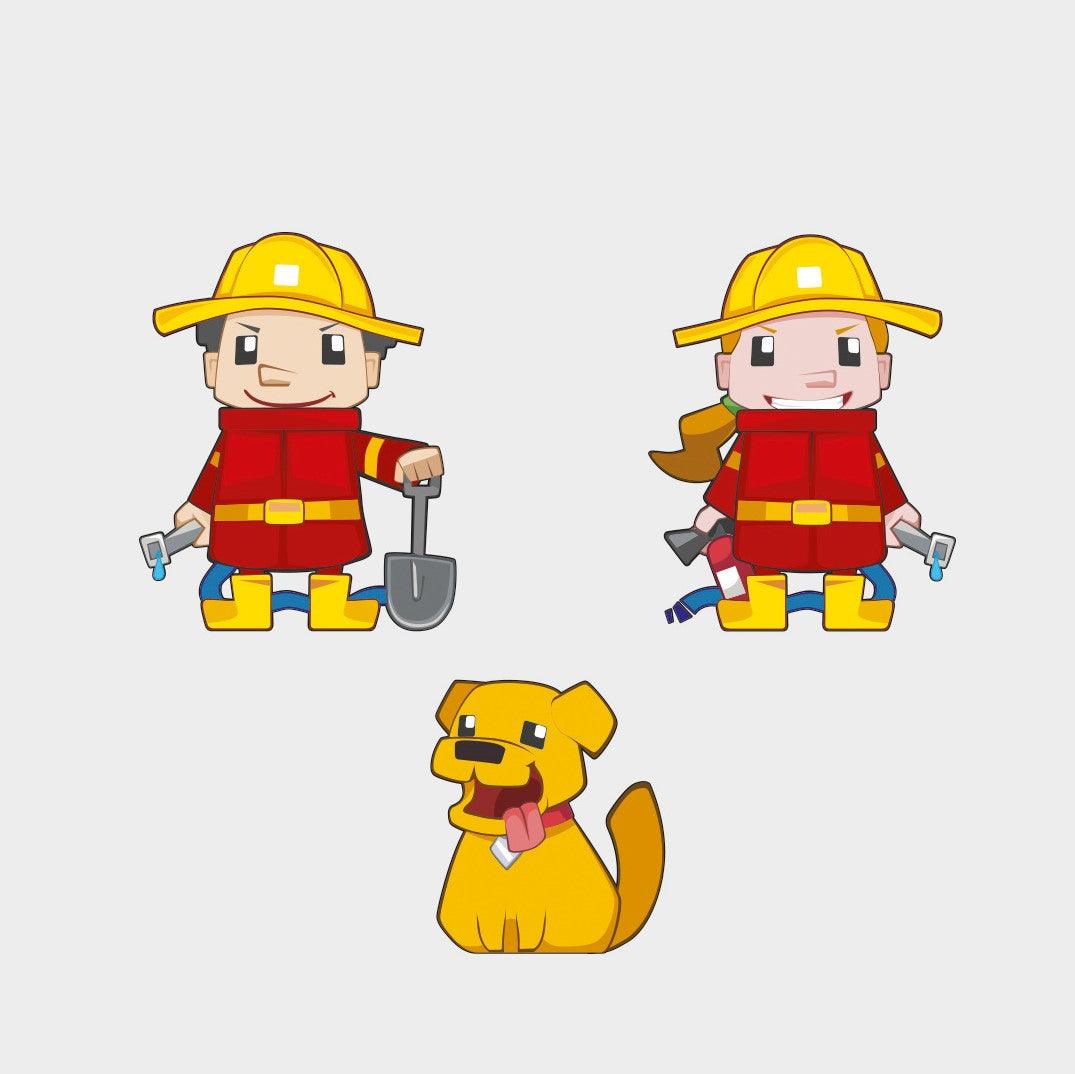 Marioinex: klocki Mini Waffle Fireman Medium 68 - Noski Noski