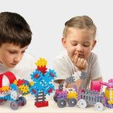 Kreatywne klocki konstrukcyjne Marioinex Mini Waffle 70 elementów - miękkie, elastyczne zabawki do budowania.