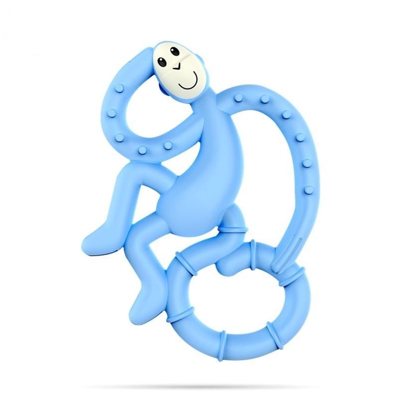 Matchstick Monkey Mini Małpka Gryzak dla niemowlaka, masujący dziąsła, silikonowa szczoteczka, idealny dla ząbkujących dzieci.