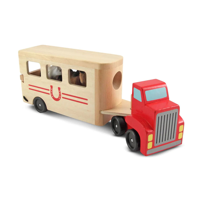 Melissa and Doug: ciężarówka z przyczepą dla koni Horse Carrier - Noski Noski