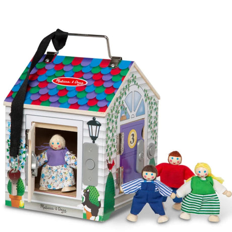 Melissa and Doug: domek z zamkami i dzwonkami Doorbell House - Noski Noski