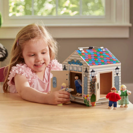 Melissa and Doug: domek z zamkami i dzwonkami Doorbell House - Noski Noski