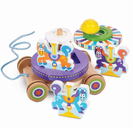 Melissa and Doug: drewniana karuzela do ciągnięcia - Noski Noski