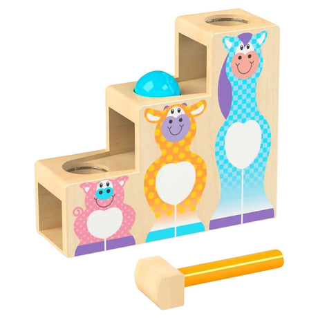Melissa and Doug: drewniana przebijanka First Play Pound & Roll Stairs - Noski Noski