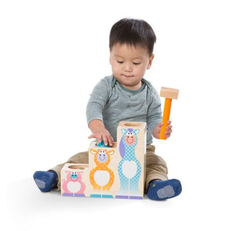 Melissa and Doug: drewniana przebijanka First Play Pound & Roll Stairs - Noski Noski