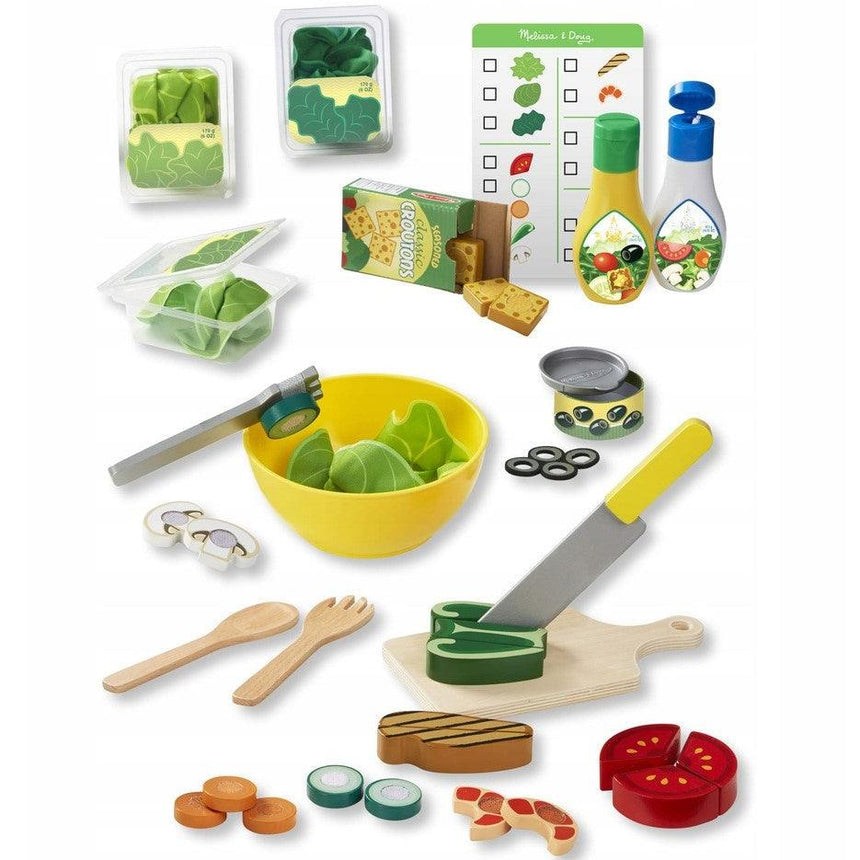 Melissa and Doug: drewniana sałatka Slice & Toss Salad Set - Noski Noski