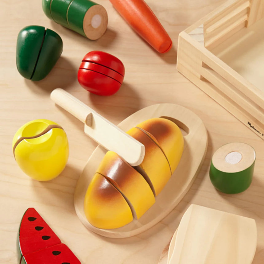 Melissa and Doug: drewniane jedzenie do krojenia Cutting Food - Noski Noski