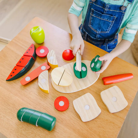 Melissa and Doug: drewniane jedzenie do krojenia Cutting Food - Noski Noski