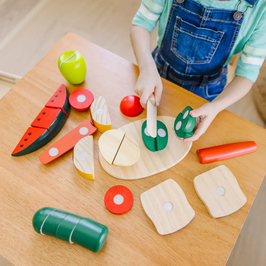 Melissa and Doug: drewniane jedzenie do krojenia Cutting Food - Noski Noski