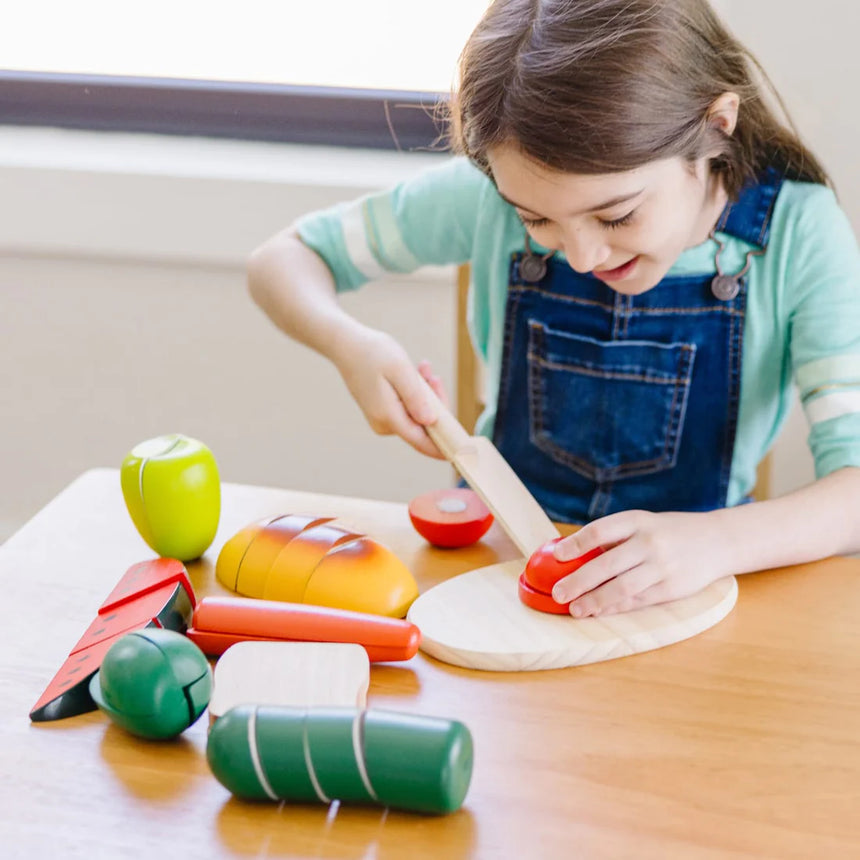 Melissa and Doug: drewniane jedzenie do krojenia Cutting Food - Noski Noski