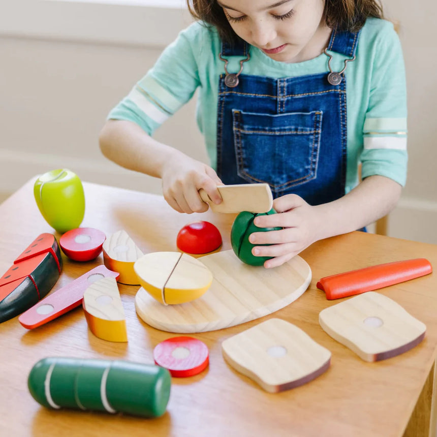 Melissa and Doug: drewniane jedzenie do krojenia Cutting Food - Noski Noski