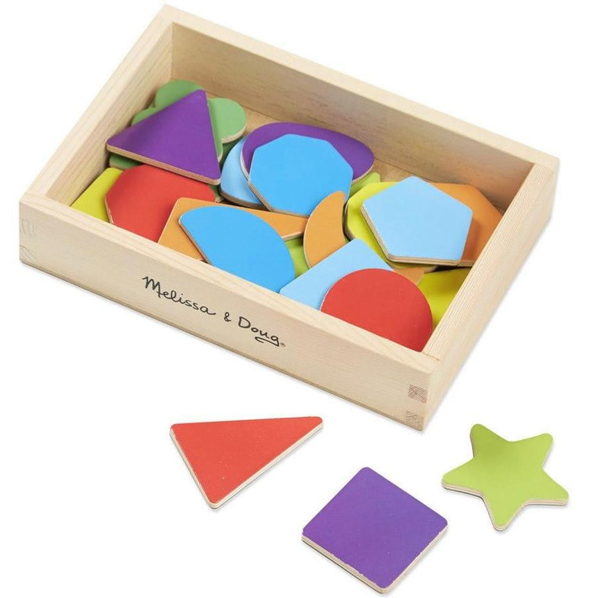 Melissa and Doug: drewniane kształty magnesy Shape Magnets - Noski Noski