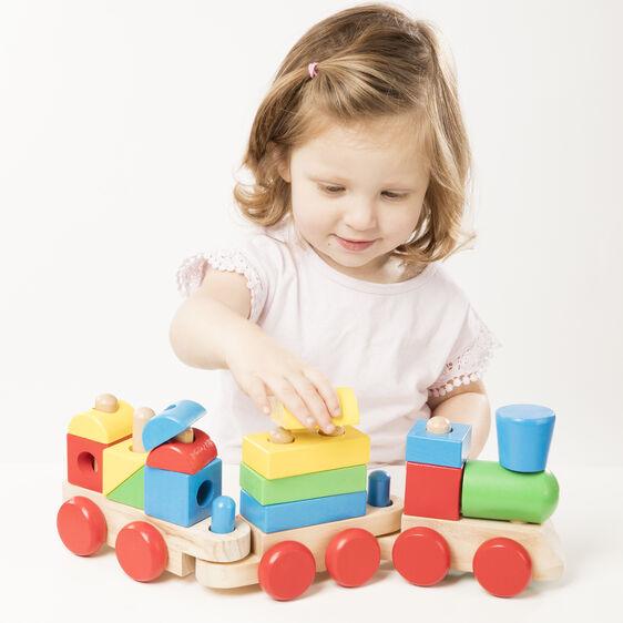 Melissa and Doug: drewniany pociąg z klockami Stacking Train - Noski Noski