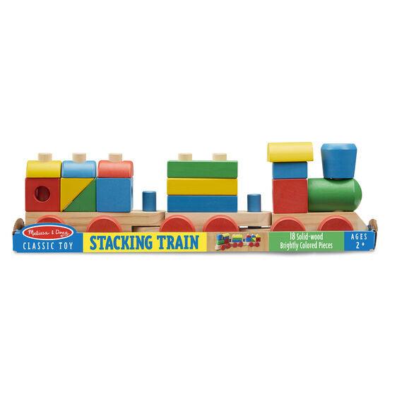 Melissa and Doug: drewniany pociąg z klockami Stacking Train - Noski Noski