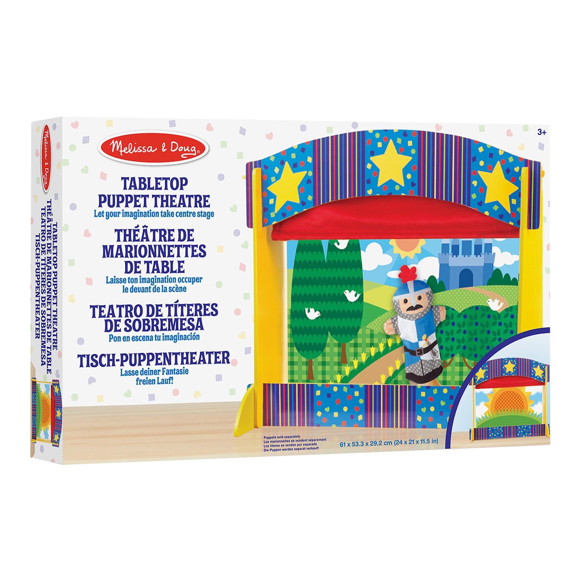 Melissa & Doug: drewniany teatrzyk stołowy Tabletop Puppet Theater - Noski Noski