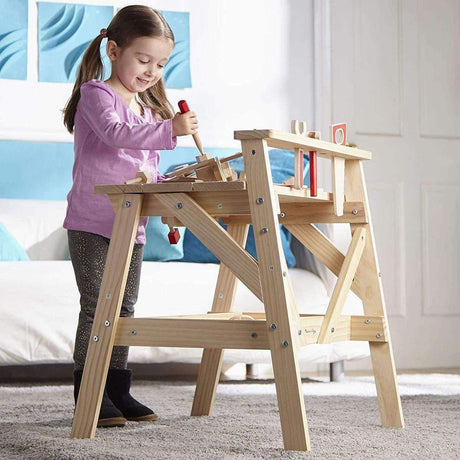 Melissa and Doug: duzy drewniany warsztat z narzędziami Wooden Project Workbench - Noski Noski