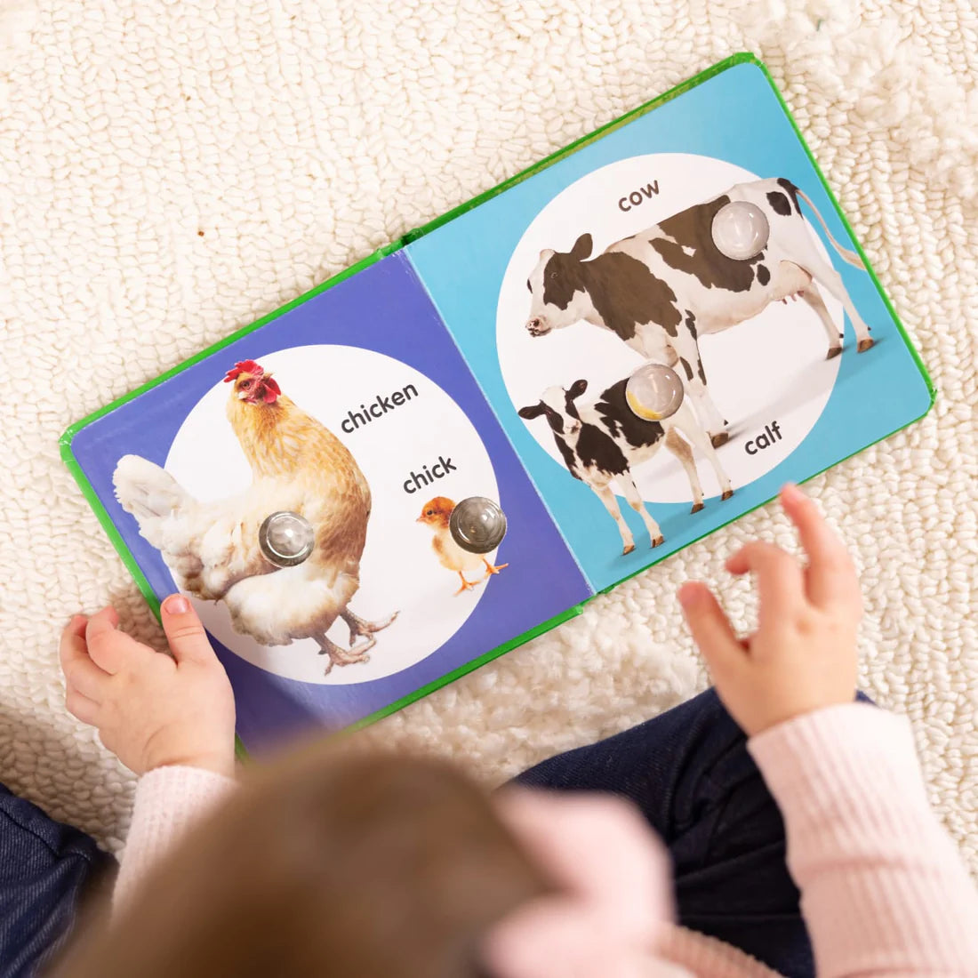 Melissa and Doug: książeczka z przyciskami Poke-a-Dot Farm Animal Families - Noski Noski
