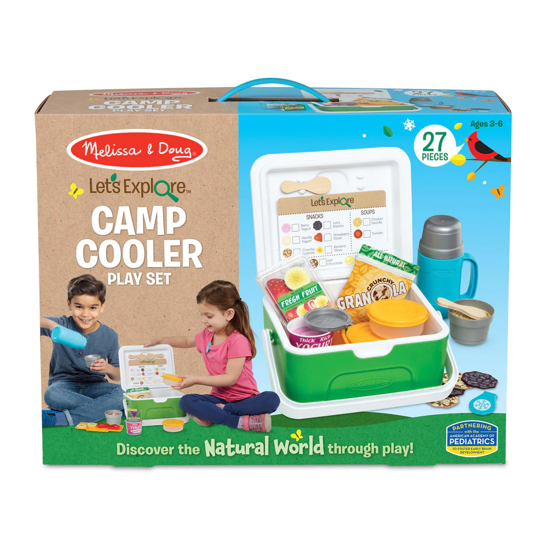 Melissa and Doug: lodówka turystyczna z akcesoriami Camp Cooler Let's Explore - Noski Noski