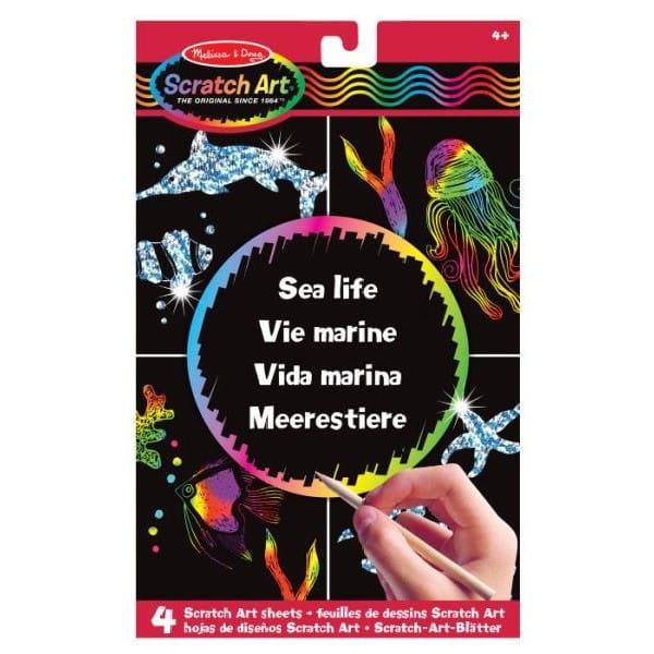 Melissa and Doug: metaliczna wydrapywanka Scratch Art Sea Life - Noski Noski