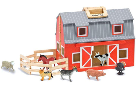 Melissa and Doug: mobilna zagroda ze zwierzętami Fold & Go Barn - Noski Noski