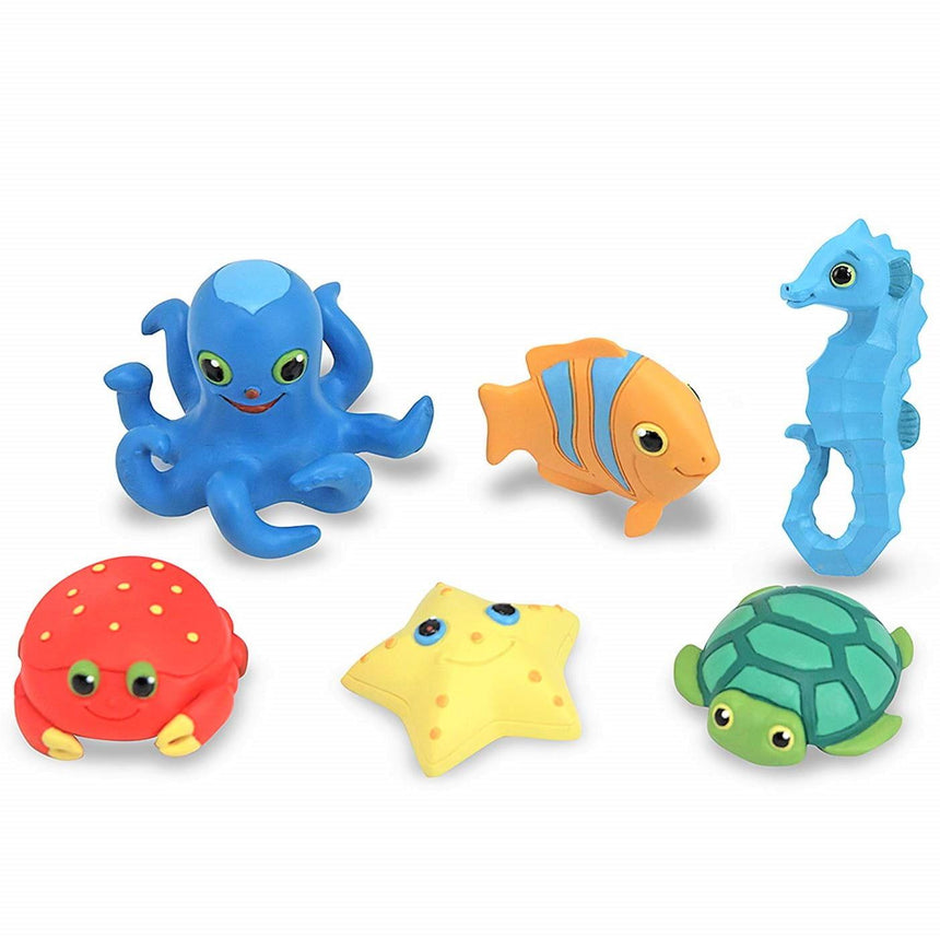 Melissa & Doug: morskie zwierzątka do zabawy Seaside Sidekicks Creature Set - Noski Noski