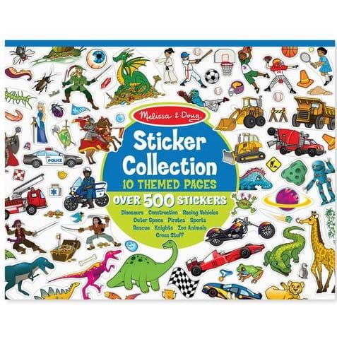 Melissa and Doug: naklejki Sticker Collection Book Blue 500+ - Noski Noski