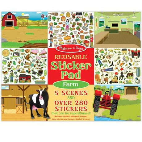 Melissa and Doug: naklejki wielokrotnego użytku Farma - Noski Noski