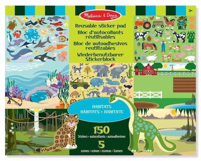 Bloc pegatinas REUTILIZABLES DE ANIMALES Melissa & Doug - JUGUETES